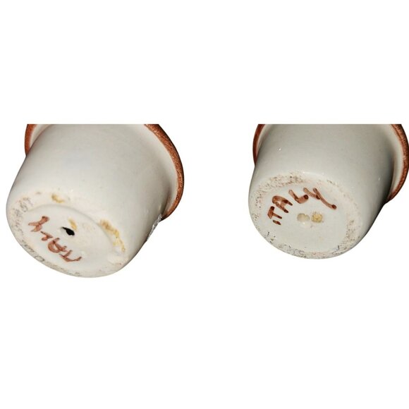 Vintage Miniature Flower Figurines Italian Porcelain Blue  3" Handcrafted Decor - Picture 3 of 6